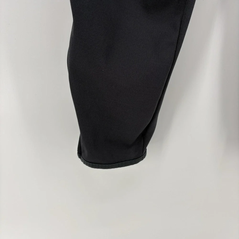 Adidas Climacool Men's Track Pants Med Black‎ Gray Stripes Zip Leg Pockets Logo